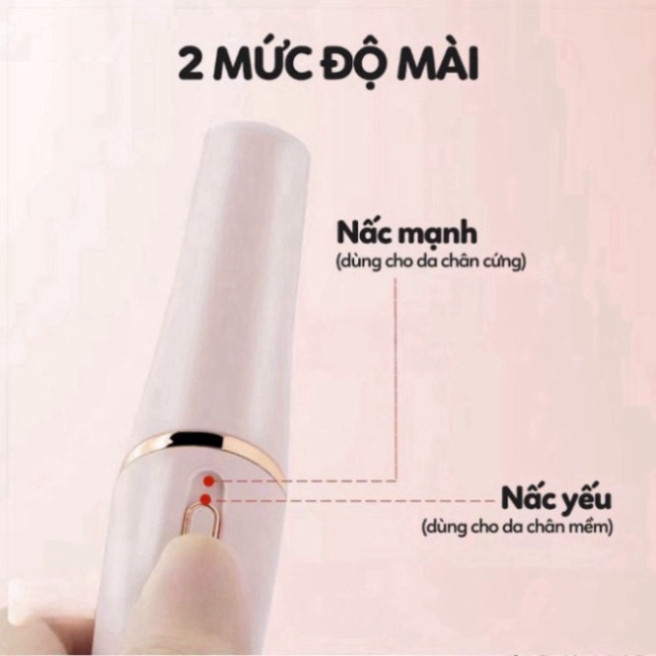 Máy chà gót chân loại bỏ da chết và vết chai, dụng cụ mài gót chân tại nhà 2 đầu mài, pin tích điện ( Bảo Hành 6 Tháng )