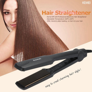 Máy Là Tóc Duỗi Tóc 4 Nấc Nhiệt Bản Pro Size To KEMEI PRO_KM329 - Máy tạo kiểu tóc, Bảo Hành 12 Tháng Rất Dẽ Sử Dụng New