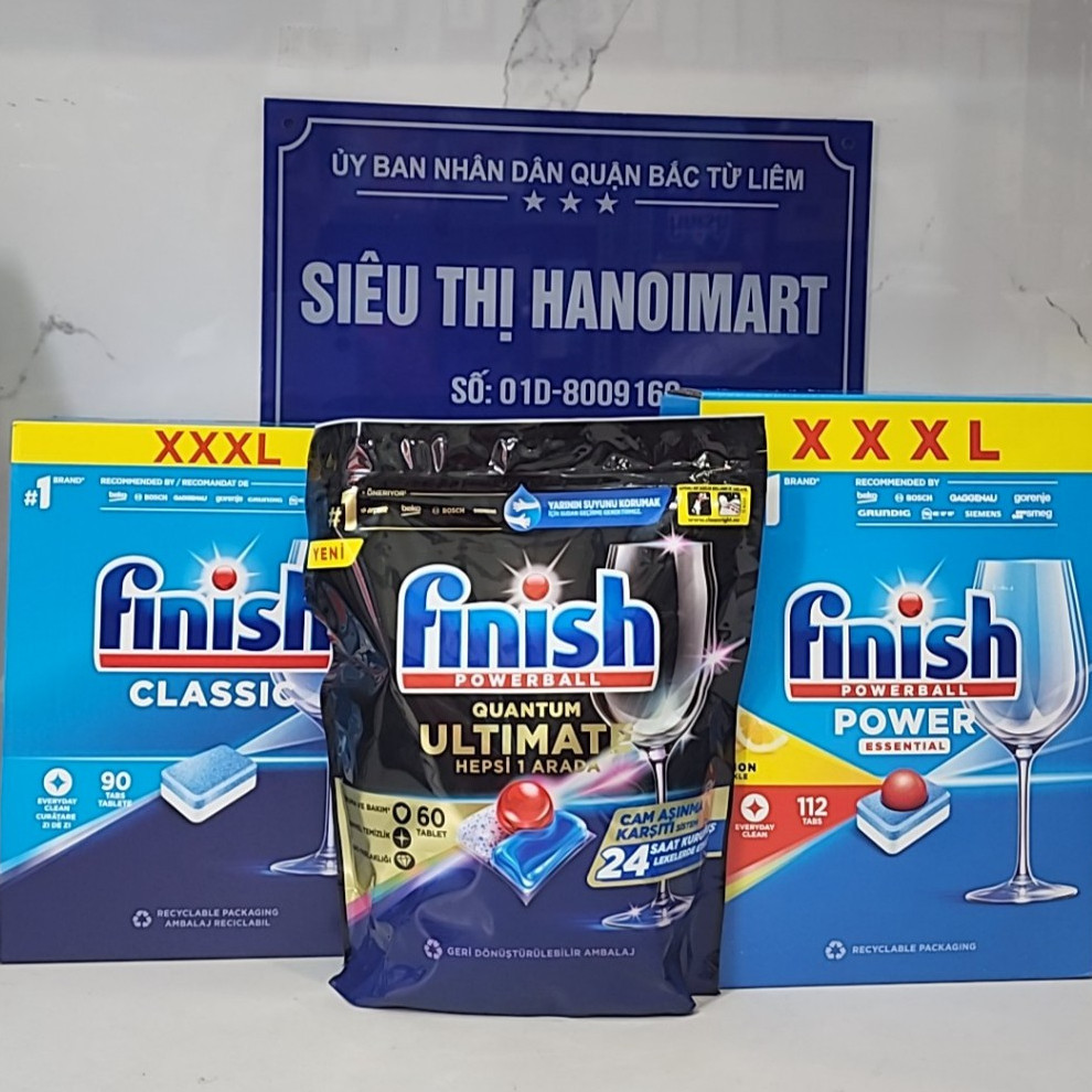 viên rửa bát Finish 112 viên Power Ball All In 1 Deep Clean Lemon