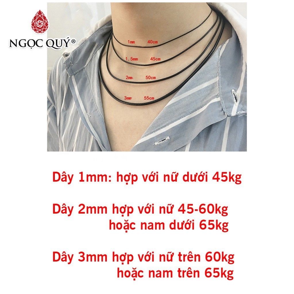 Ảnh Dây da dây chuyền đeo cổ khóa inox cao cấp - Ngọc Quý 1
