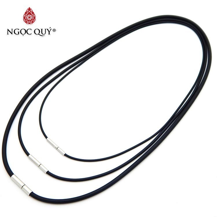 Ảnh Dây chuyền dây cao su khóa titan cao cấp - Ngọc Quý Gemstones 2