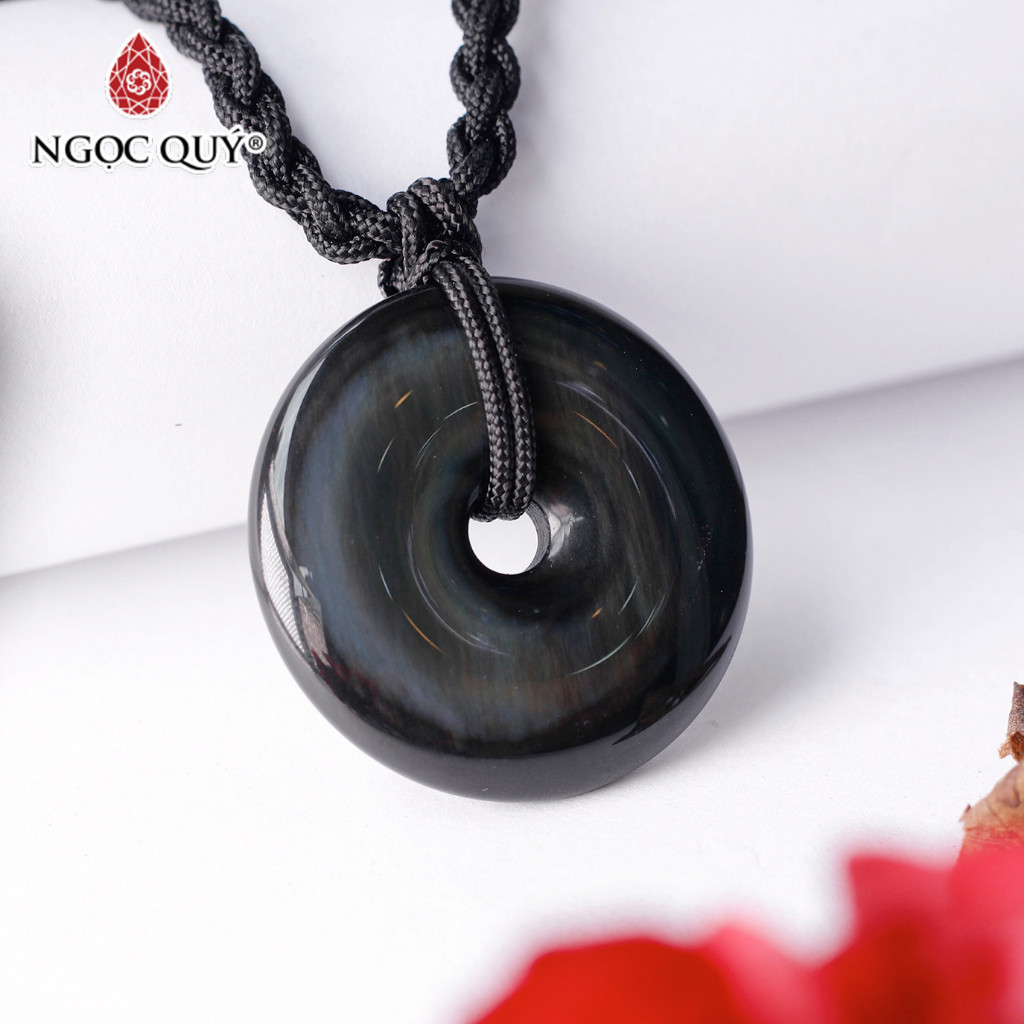 Ảnh Mặt dây chuyền đồng điếu đá obsidian - Ngọc Quý 3