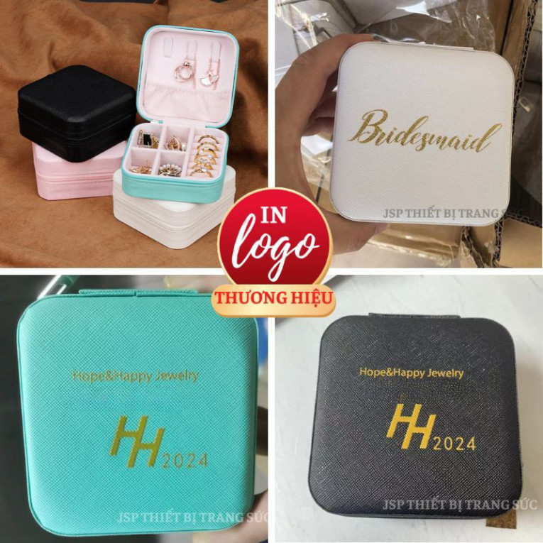 Hộp đựng nữ trang JSP nhiều ngăn nhận in Logo hộp đựng nhẫn bông tai phụ kiện trang sức đa dạng