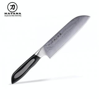 Dao thái đa năng Tojiro Flash 63 lớp Damascus VG10 Santoku FF-SA180 (180mm) - Dao bếp Nhật cao cấp