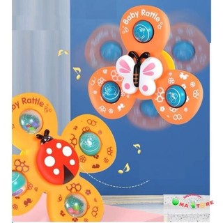 Đồ chơi 3 con quay côn trùng mẫu  MỚI cho bé - con xoay hít tường xúc xắc lục lạc xoay