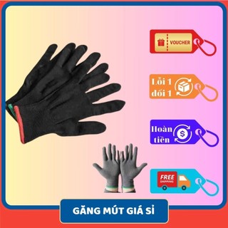 [Chuyên Sỉ] Combo 36 đôi Găng tay lao động tay MÚT đen - Bao tất tay bảo hộ giá rẻ giao buôn dùng cho cả nam và nữ đẹp