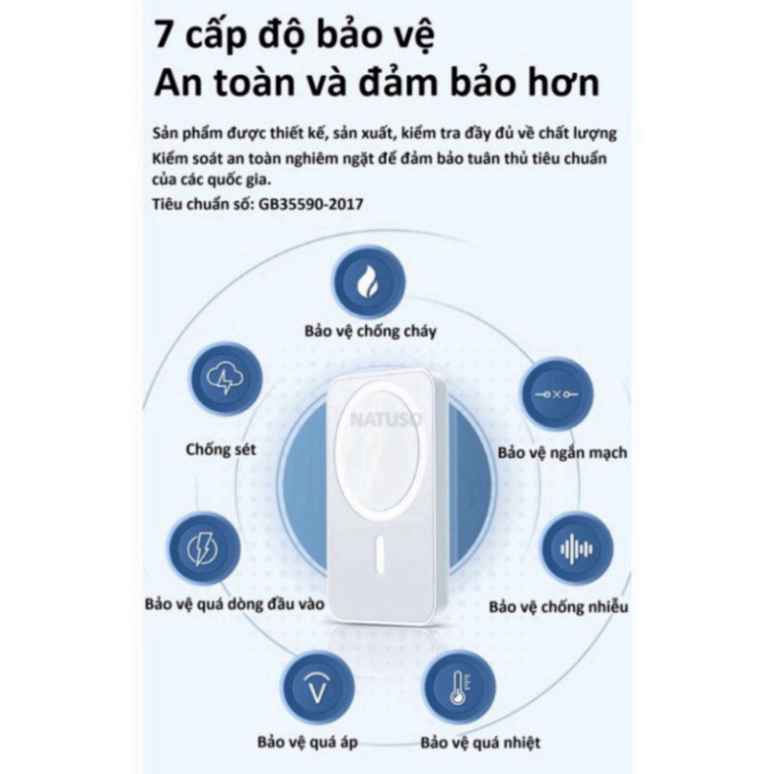 Sạc Dự Phòng Không Dây Từ Tính Sạc Nhanh Pin 5000mah,Pin sạc dự phòng không dây mini hỗ chất lượng tốt