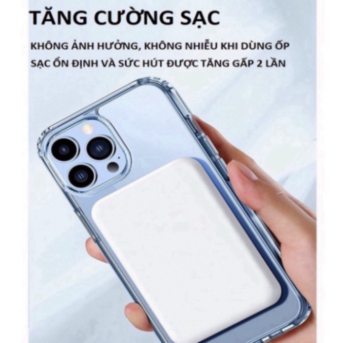 Pin Sạc Dự Phòng Không Dây 5000mAh ​Mini Có Nam Châm Tự Động Cho iPhone,android new