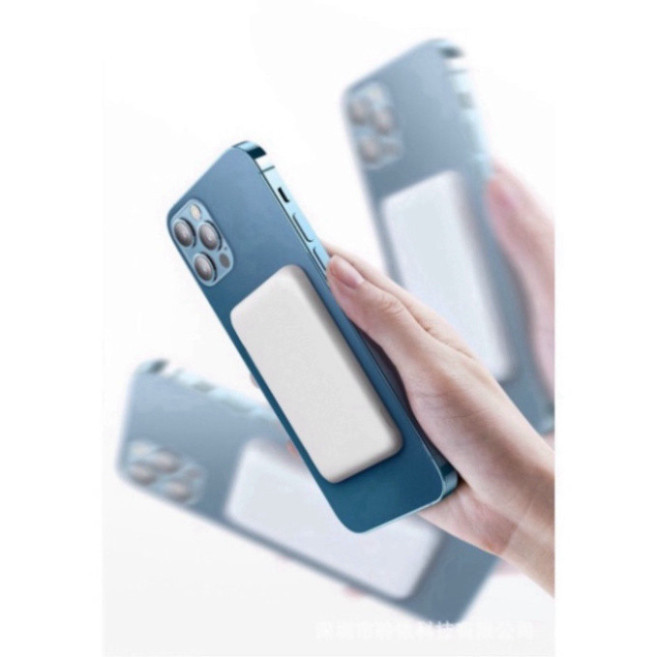 Pin Sạc Dự Phòng Không Dây 5000mAh ​Mini Có Nam Châm Tự Động Cho iPhone,android new