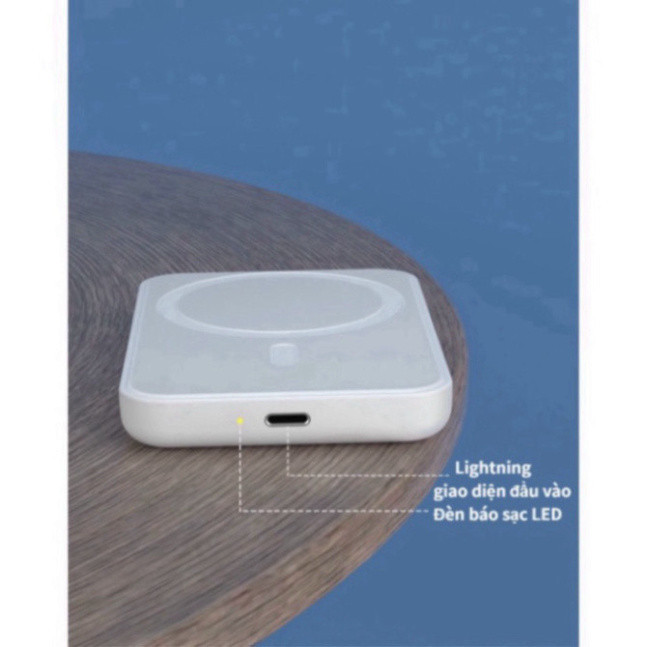 Pin Sạc Dự Phòng Không Dây 5000mAh ​Mini Có Nam Châm Tự Động Cho iPhone,android new - ảnh 7