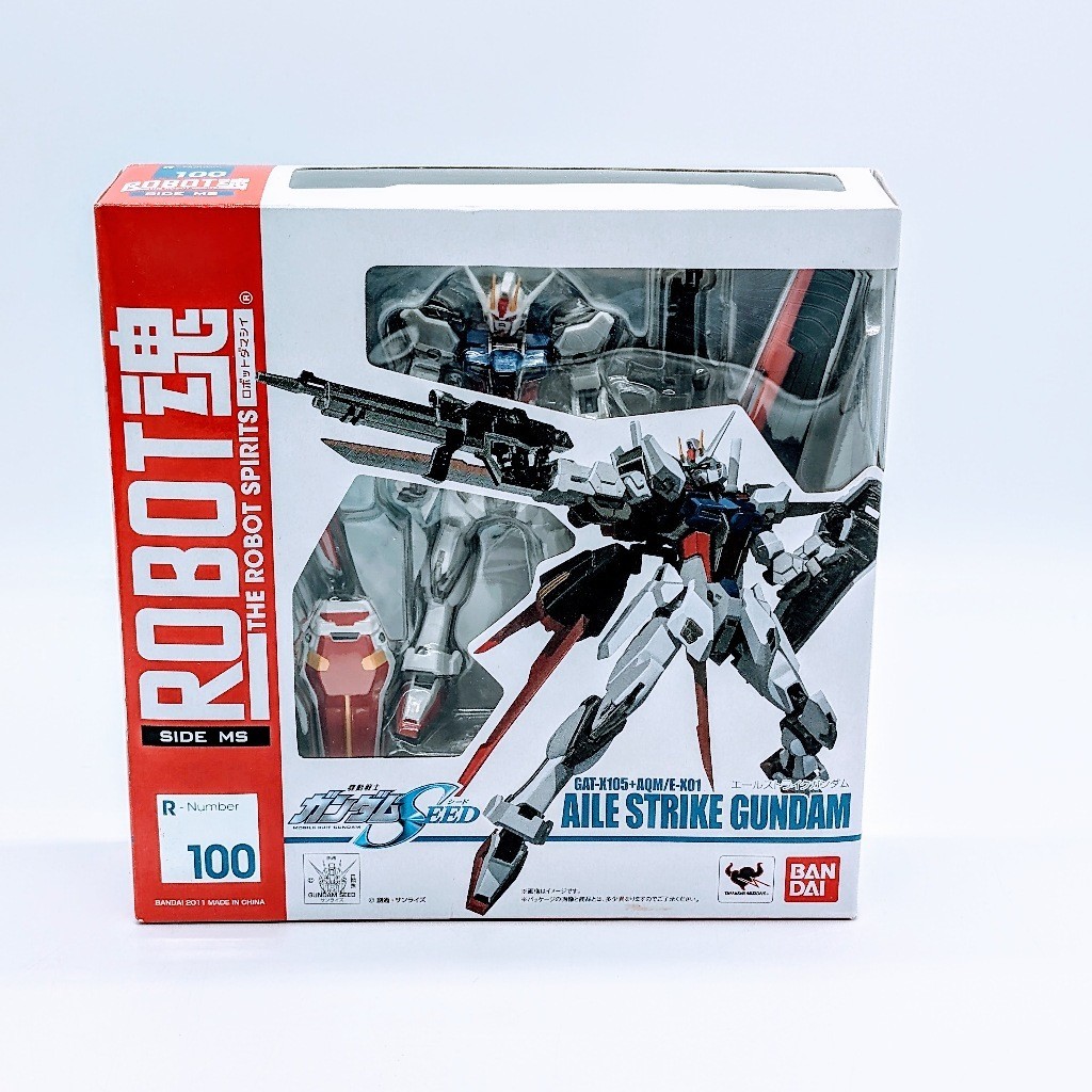 BANDAI ROBOT SPIRITS [SIDE MS] Gundam SEED Aile Strike Gundam Figure ...