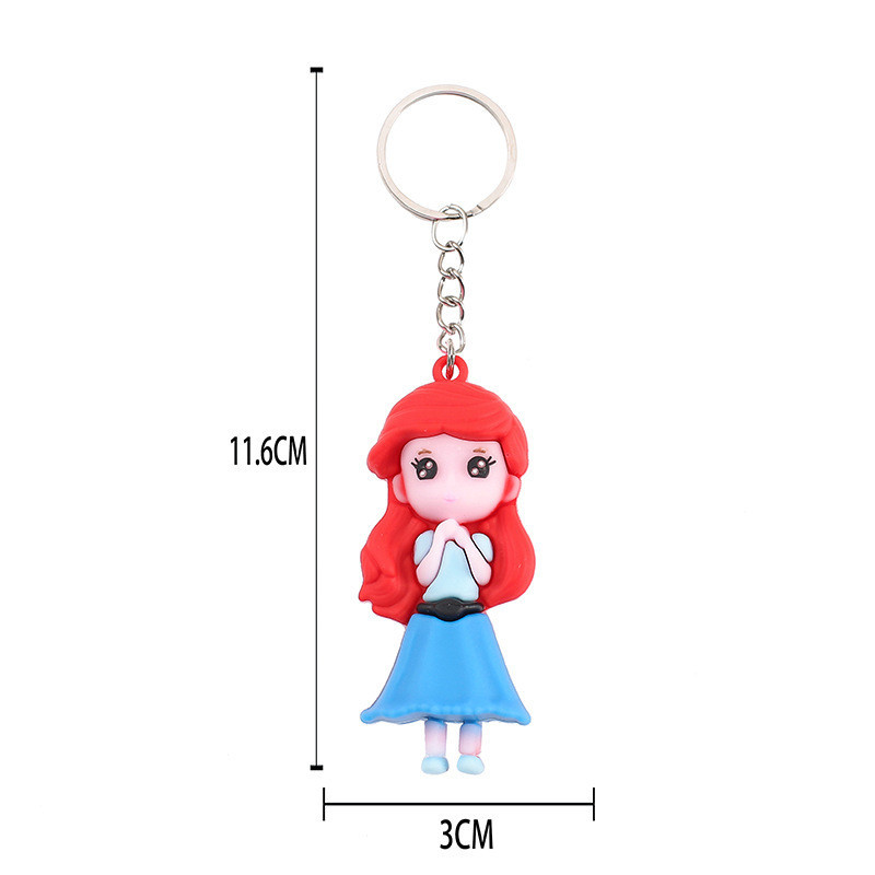 3 Móc Khóa Công Chúa Tóc Vàng Disney 8Cm
