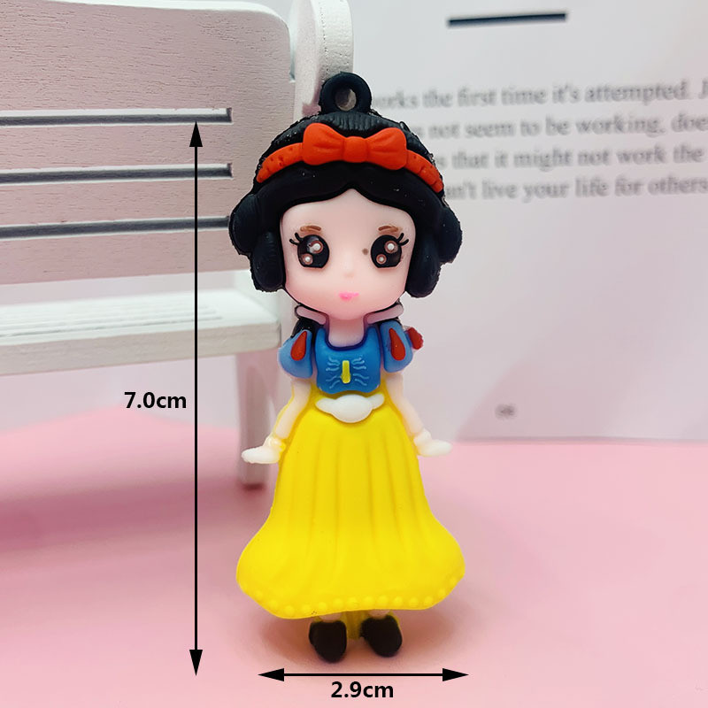 3 Móc Khóa Công Chúa Tóc Vàng Disney 8Cm