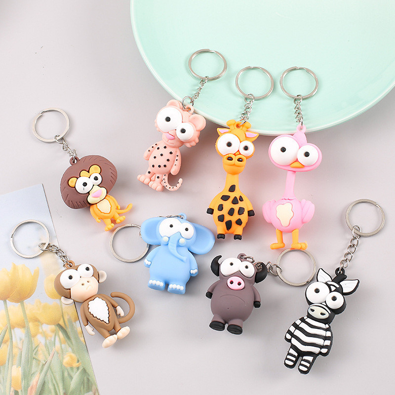 3 Móc Khóa Động Vật Hoang Dã 7Cm Báo Đốm