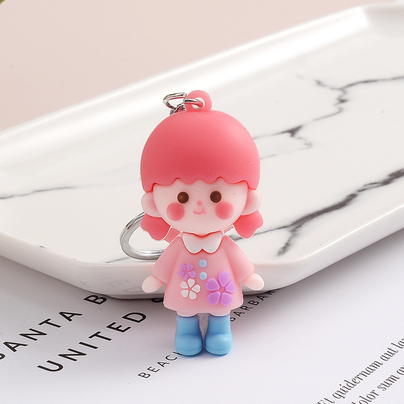 3 Móc Khóa Cô Bé Cậu Bé Thời Trang 6Cm