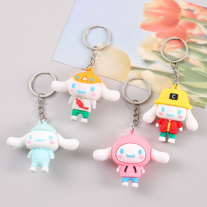 3 Móc Khóa Thỏ Tai Dài Thời Trang 6Cm