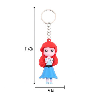 3 Móc Khóa Công Chúa Tóc Đỏ Disney 8Cm - Thỏ Hồng VPP