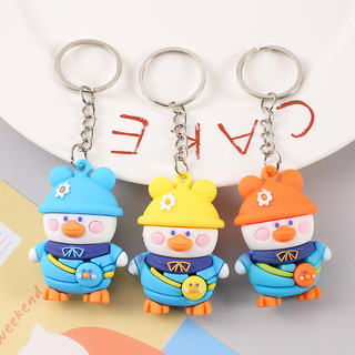 3 Móc Khóa Bé Vịt Đi Học Màu Xanh 5Cm - Thỏ Hồng VPP