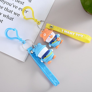 3 Móc Khóa Bé Vịt Đi Học Màu Xanh 5Cm - Thỏ Hồng VPP