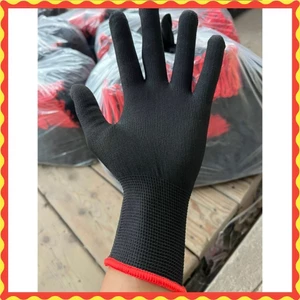Găng tay lao động mút đen co giãn - Bao Tất Tay bảo hộ sợi len êm ái bởi Okamas Store