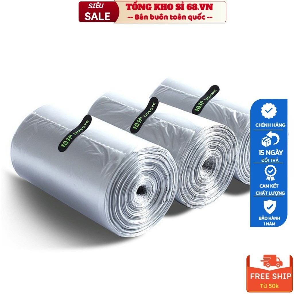Cuộn 110 Túi Rác Sinh Học Tự Phân Hủy Siêu Dai, Bao Rác Bạc Kích Thước ...