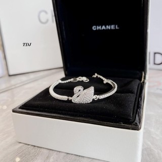 Lắc tay thiên nga bạc ta  hàng dày dặn - jena sliver