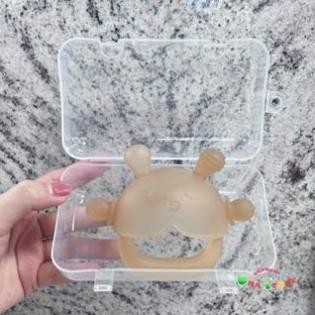 Gặm Nướu Cho Bé Hình Gấu, Gặm Nướu Cầm Tay Silicon Siêu Mềm Không Chứa BPA An Toàn Cho Bé (Có hộp đựng kèm) umastorevn