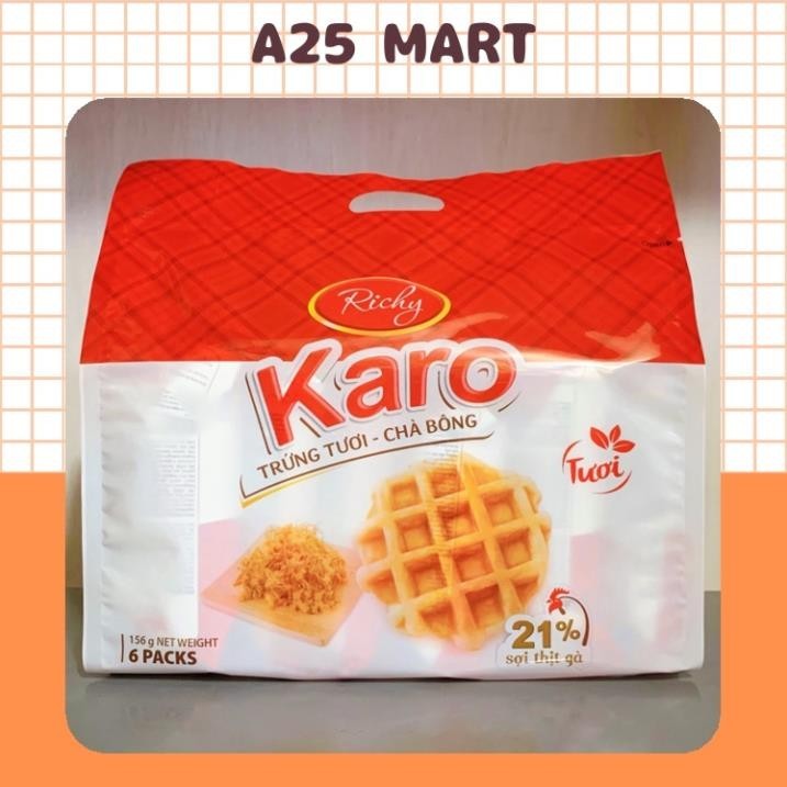 Bánh Karo Trứng Tươi Chà Bông Sợi Gà Bịch 6 Chiếc 156g | Shopee Việt Nam