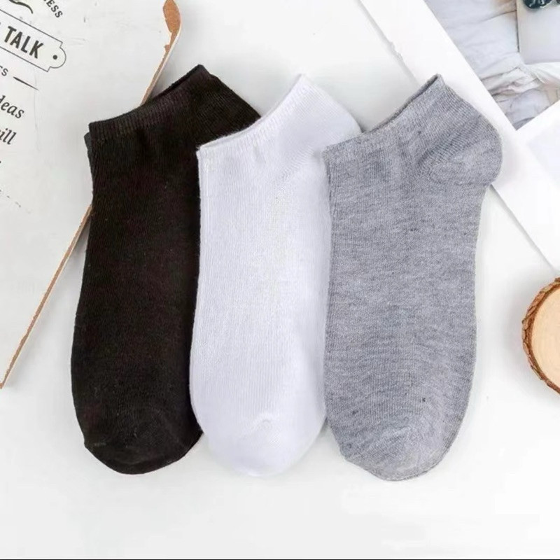 Tất vớ nam nữ ngắn cổ chất liệu vải cotton co giãn 4 chiều màu trơn khử mùi kháng khuẩn