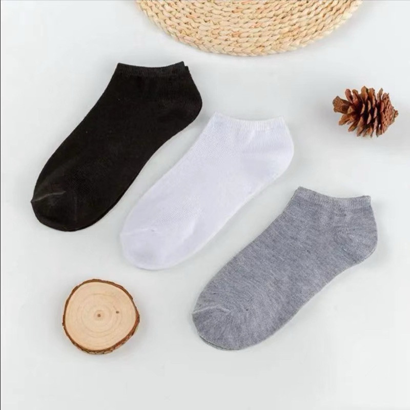 Tất vớ nam nữ ngắn cổ chất liệu vải cotton co giãn 4 chiều màu trơn khử mùi kháng khuẩn