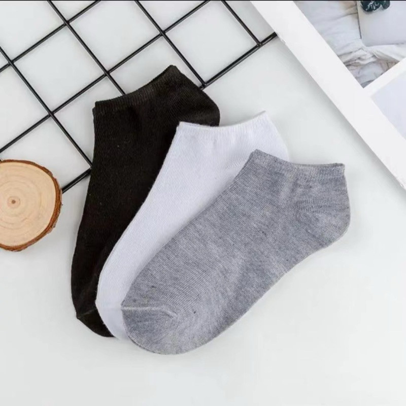 Tất vớ nam nữ ngắn cổ chất liệu vải cotton co giãn 4 chiều màu trơn khử mùi kháng khuẩn