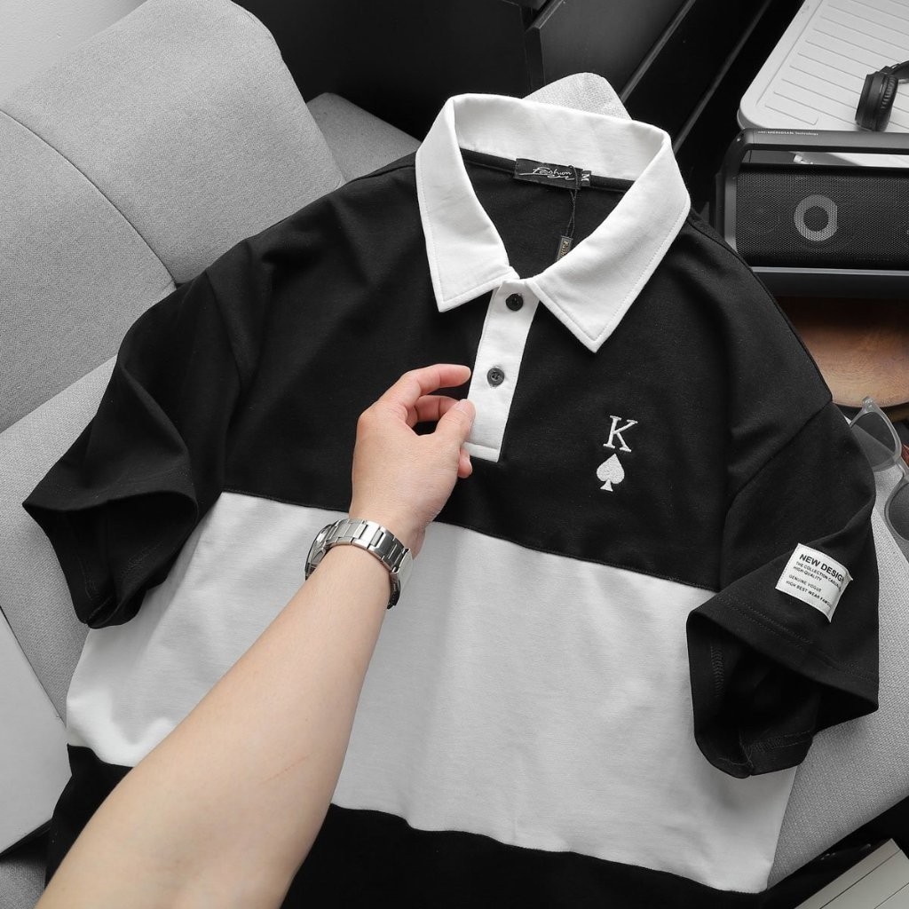 Áo Thun Oversize Poker, Chất liệu Cotton khô, 100% cotton dệt gân nhỏ, thấm hút tốt, co giãn mềm mại, STS0211
