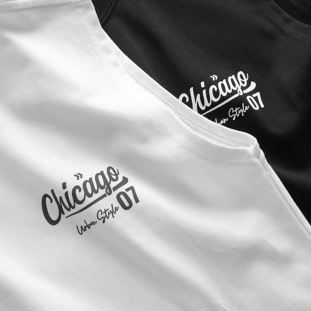 Áo Thun Sát Nách Nam Chicago, Chất vải 100% cotton, co giãn mềm mại, mịn mát, thời trang hàng cao cấp