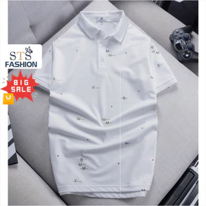 Áo thun nam tay có cổ ngắn vải mát mịn, kiểu dáng đơn giản -STS0166