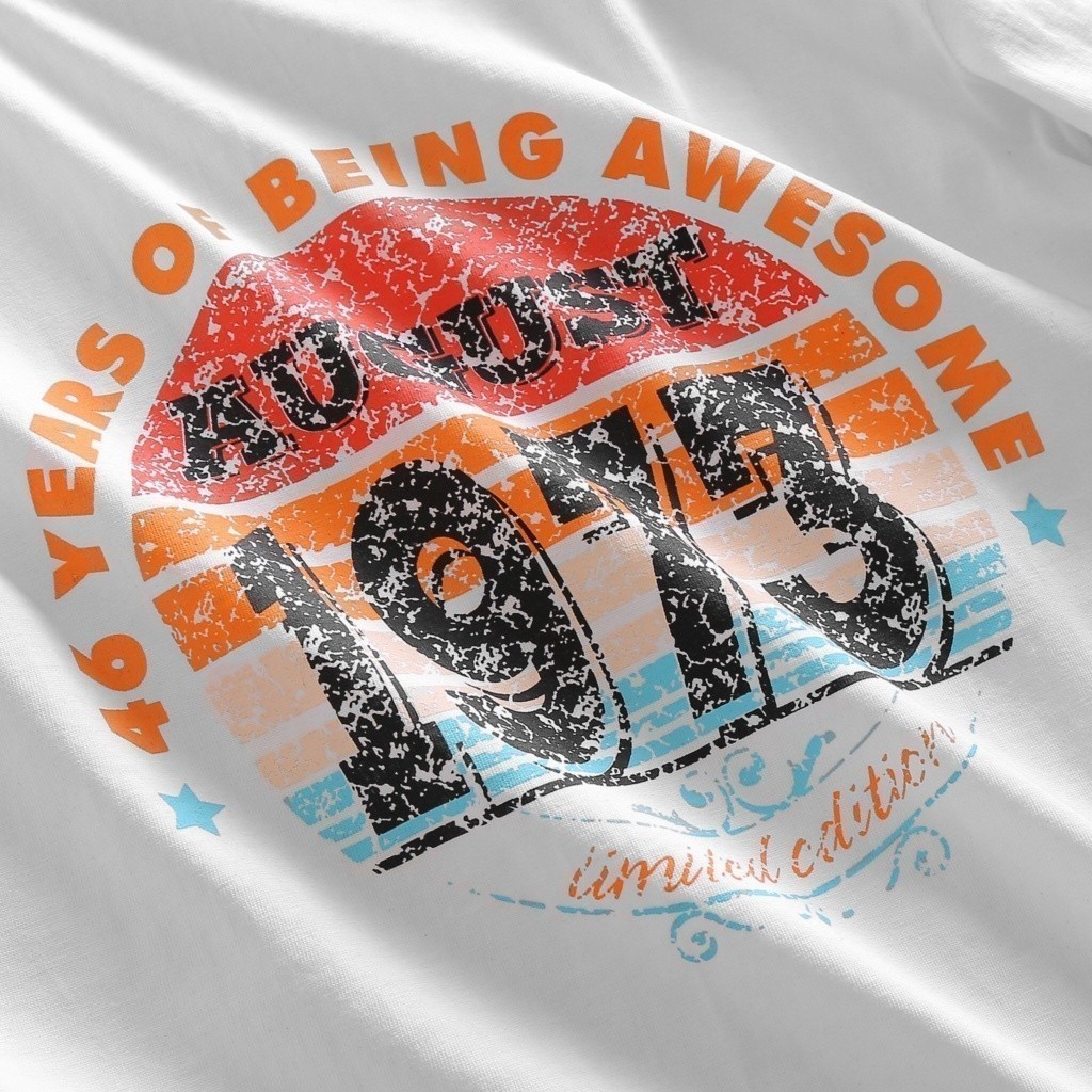 (Hàng Đẹp) Áo thun nam cổ tròn 1973, 100% cotton, 2 màu trắng đen -STS0111