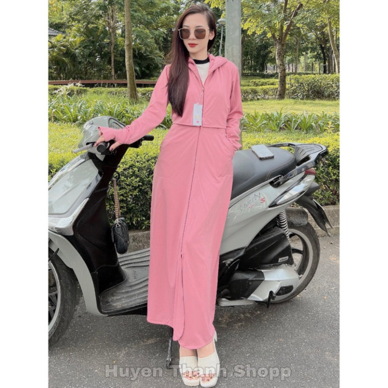 Áo Chống Nắng Toàn Thân Nữ Dáng Dài Rộng Chất Vải Umi Co Giãn Thoáng Mát Thấm Hút Mồ Hôi [ HÀNG CHÍNH HÃNG ]