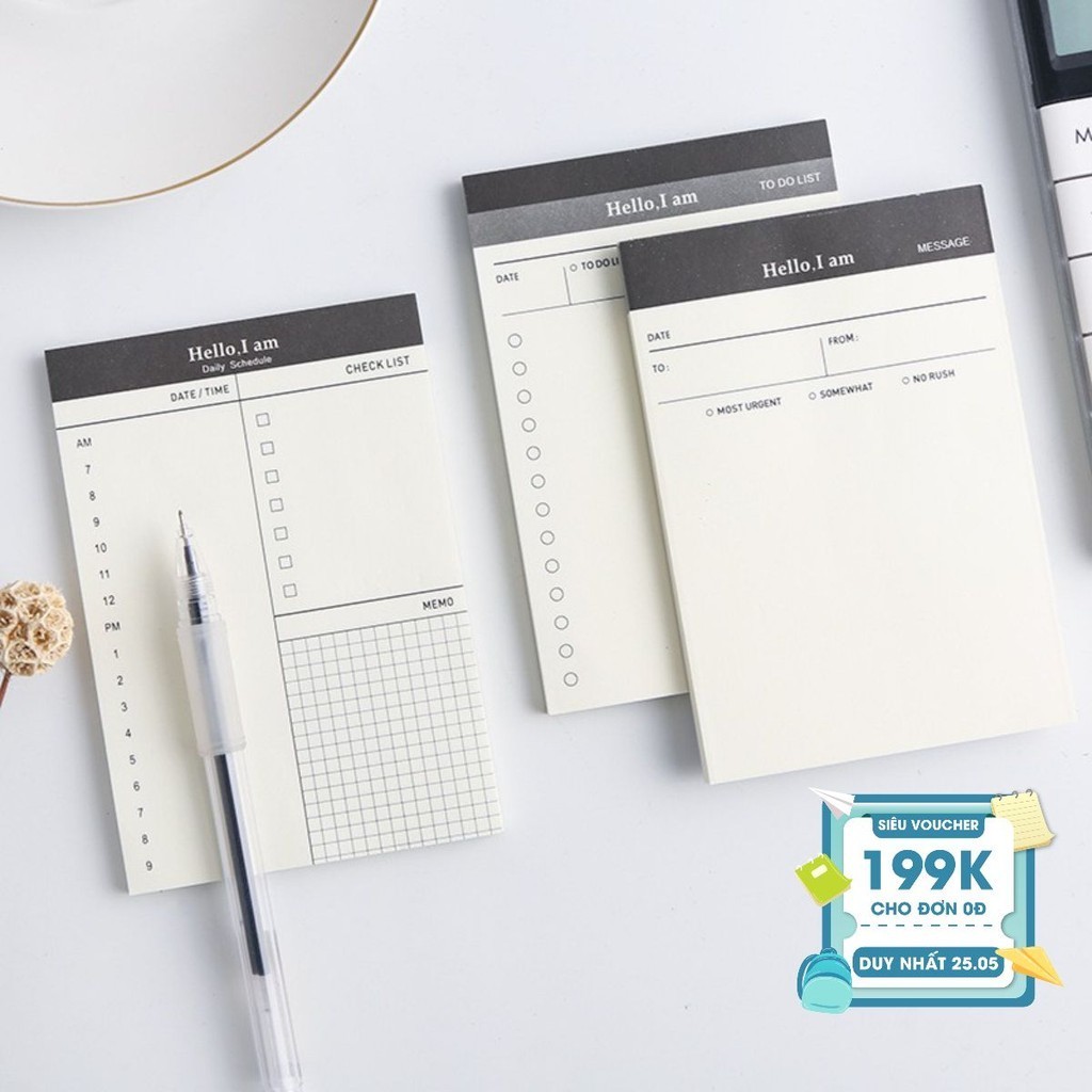 Giấy Note planner Decorme Ghi chú Kế Hoạch / Lịch Trình Hàng Ngày ...