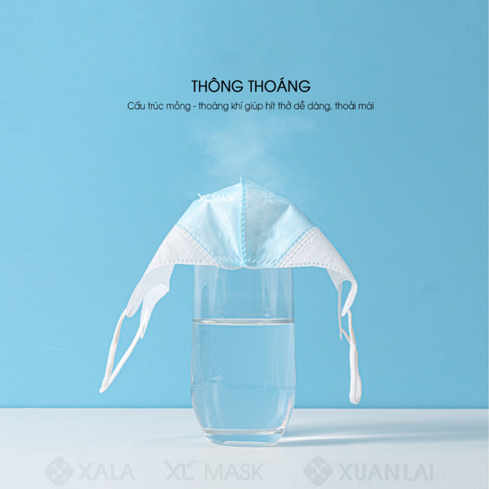 Thùng 600 cái Khẩu trang 5D Xuân Lai 3 lớp kháng khuẩn chống Tia UV Vải chống nắng cao cấp