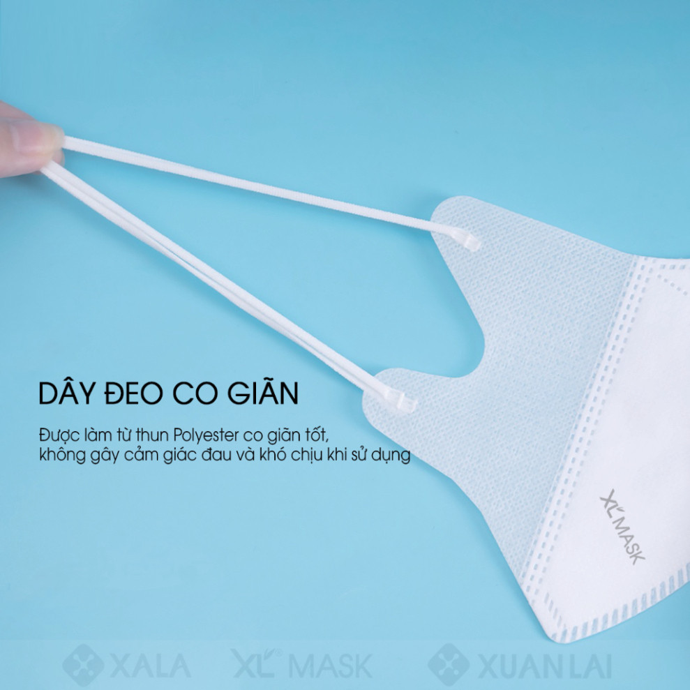 Thùng 600 cái Khẩu trang 5D Xuân Lai 3 lớp kháng khuẩn chống Tia UV Vải chống nắng cao cấp