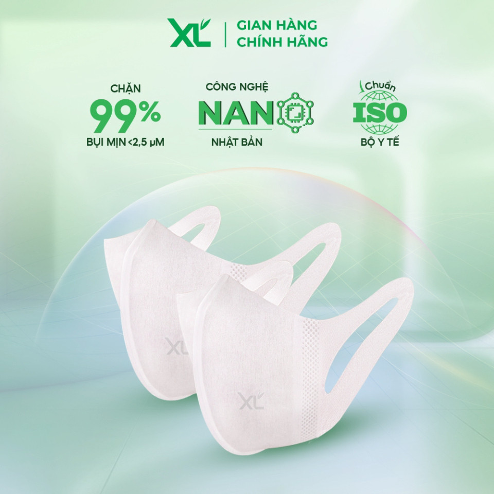 300 chiếc Khẩu trang 3D Xuân Lai siêu lọc bụi mịn kháng khuẩn 3 lớp đeo không đau tai