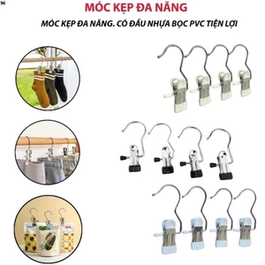 MÓC KẸP TREO ĐỒ BẰNG THÉP KHÔNG GỈ - Bền Đẹp Theo Thời Gian
