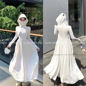 Áo Khoác Chống Nắng Toàn Thân Nữ Dáng Váy thun lạnh chống ,Áo chống nắng nữ dáng dài - Wanghu Boutique