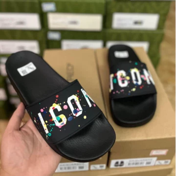 Dép lê ICON quai ngang vẩy sơn,Dép DSQ2 nam quai ngang vẩy sơn mới nhất đế cao su chống thấm nước mới nhất