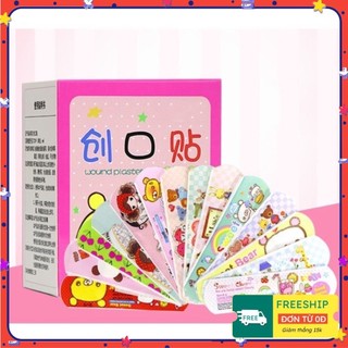 HỘP 100 MIẾNG Ơ GÂU - BĂNG CÁ NHÂN TRẺ EM/băng gâu nhiều hình/băng gạc ngộ nghĩnh OKAMAS