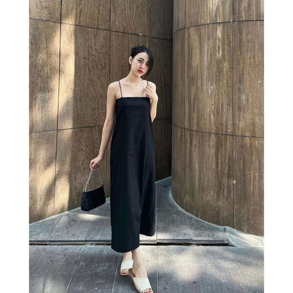 Đầm linen hai dây form suông basic THY DRESS [Mya house]