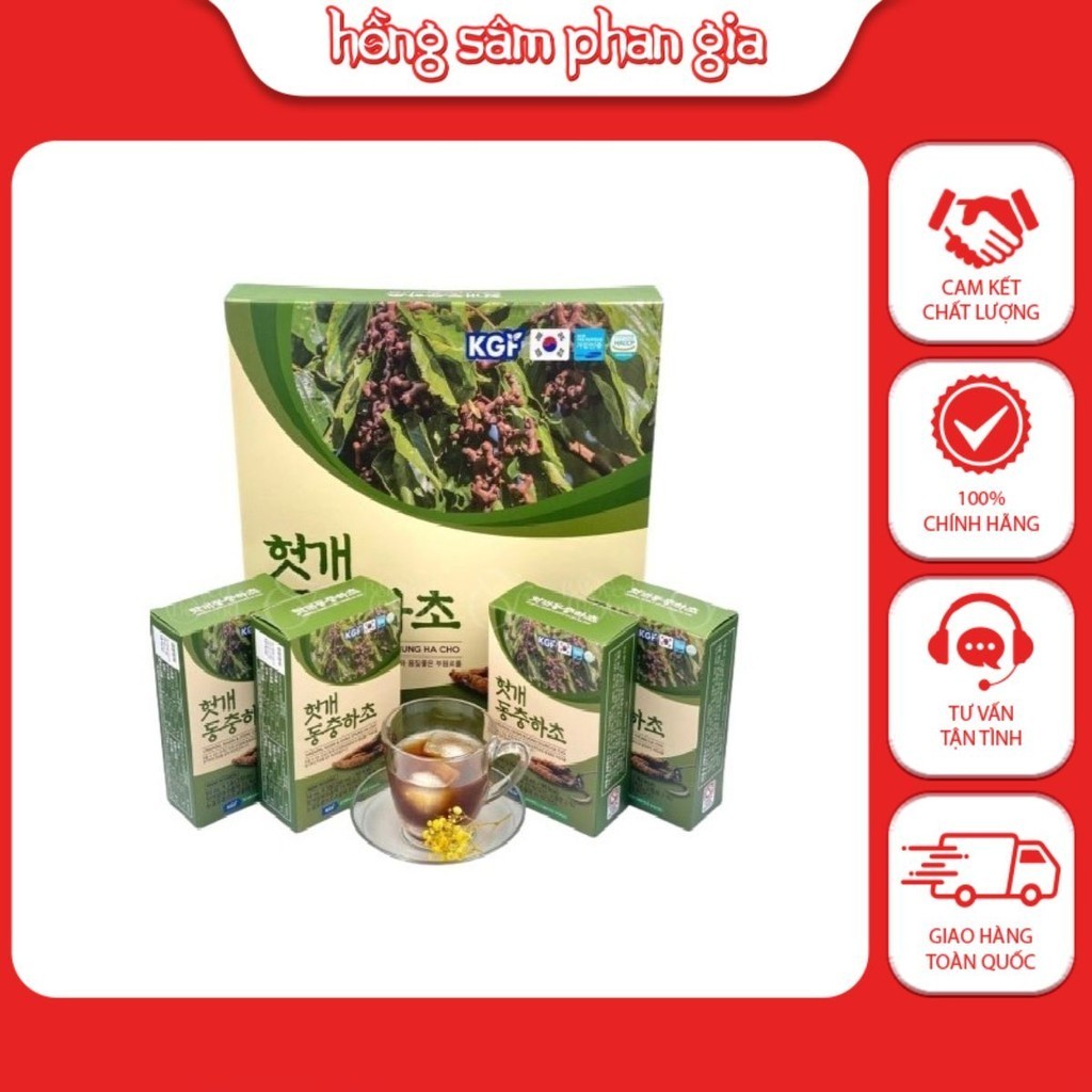 Nước bổ gan sâm mát gan bổ thận đông trùng KGF hộp 30 gói x 50ml ...