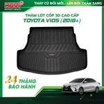 Thảm lót cốp 3D xe TOYOTA VIOS 2018+ chính hãng Việt Nam Thảm đúc HUVI CAO CẤP KHÔNG MÙI - KHÔNG ẨM MỐC - DỄ VỆ SINH — ảnh 2