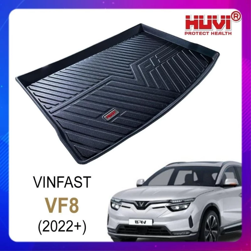 Thảm lót cốp 3D xe VINFAST VF8 2022+ chính hãng Việt Nam Thảm đúc HUVI CAO CẤP KHÔNG MÙI - KHÔNG ẨM MỐC - DỄ VỆ SINH — ảnh 1