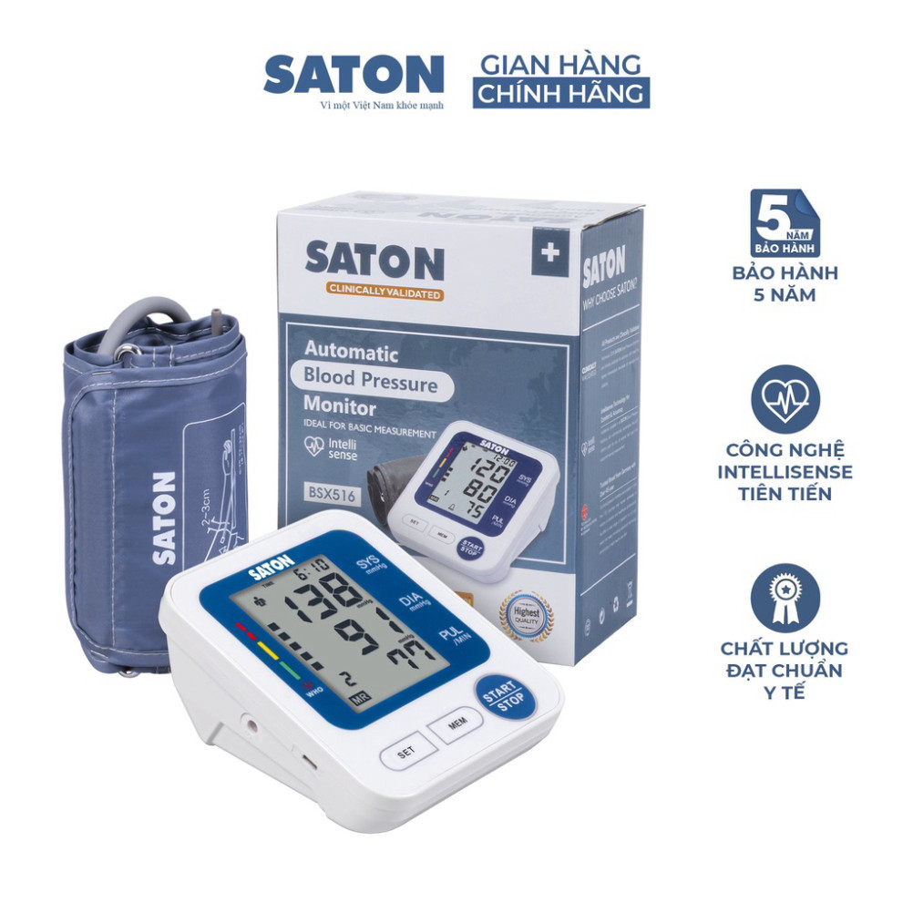 Máy đo huyết áp bắp tay tự động SATON BSX516 Gian hàng chính hãng ...