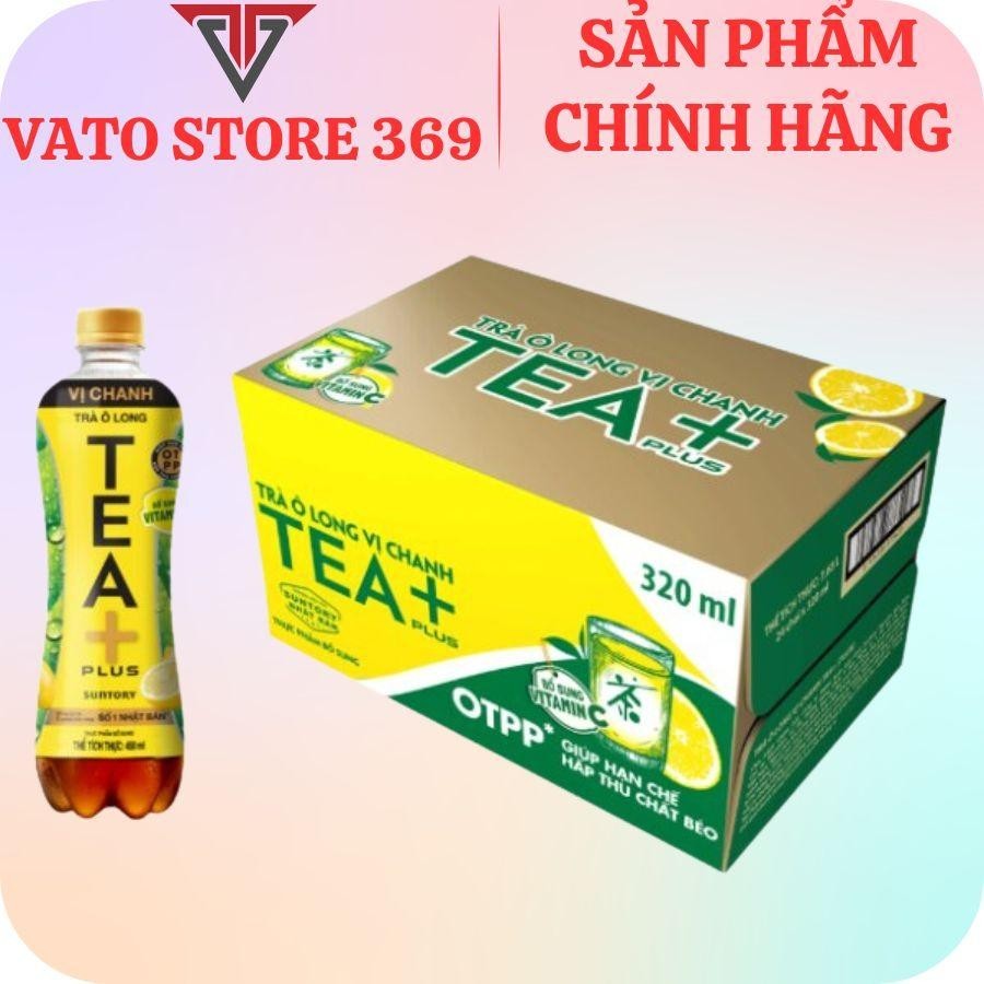 Trà ô long TEA PLUS vị chanh chai 320ml | Shopee Việt Nam
